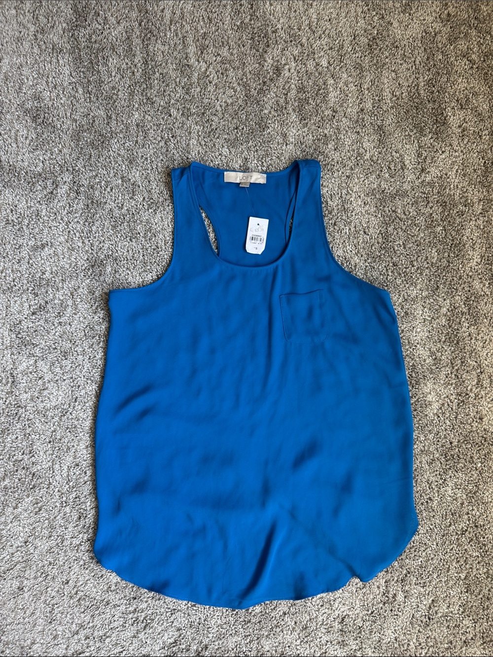 LOFT Royal Blue Sleeveless Pocket Tank